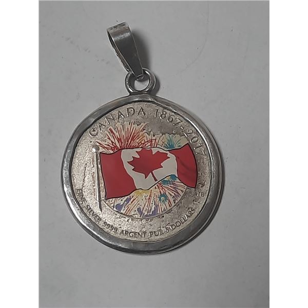 Canada 1867-2017 Fine Silver 9999 Argent Pur 5 Dollars.