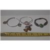 Image 1 : (3) Decorative Bracelet and Locket Photo Frame Safety Pin.