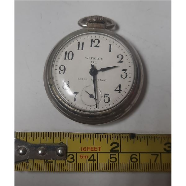 Vintage Westclox Dax Pocket Watch.