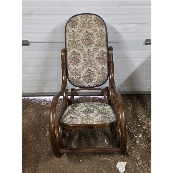 Wood rocking chair- 20"W by 41"H