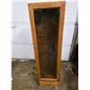 Image 1 : Wood display cabinet- 18" by 13' by 63"H