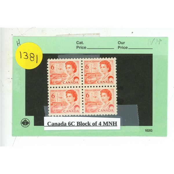 Canada 6C Block of 4 MNH.