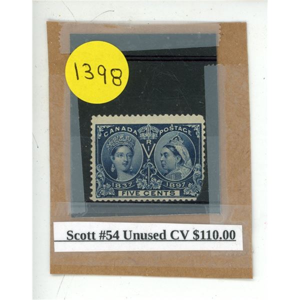 Scott #54 Unused CV $110.00.