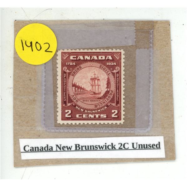 Canada New Brunswick 2C Unused.
