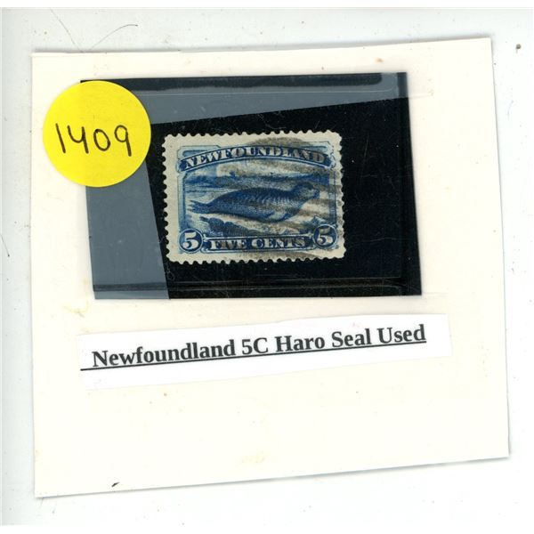 Newfoundland 5C Haro Seal Used.