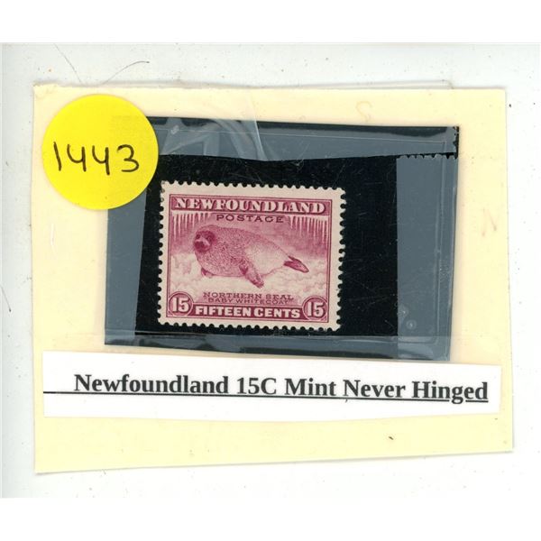 Newfoundland 15C Mint Never Hinged.