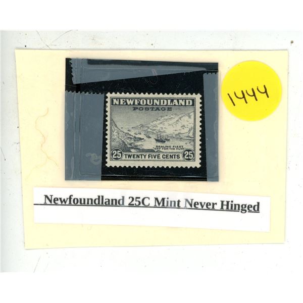 Newfoundland 25C Mint Never Hinged.