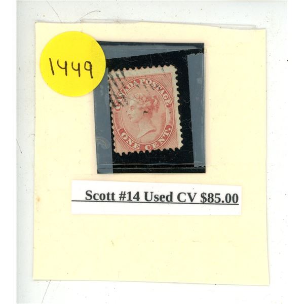 Scott #14 Used CV $85.00.