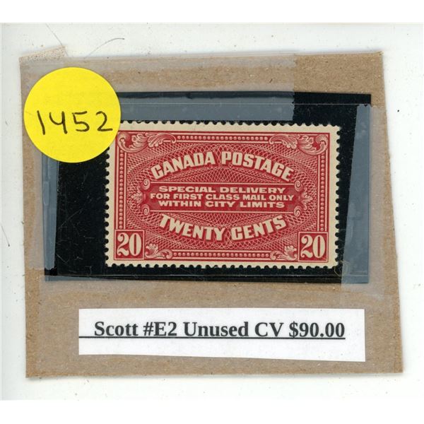 Scott #E2 Unused CV $90.00.