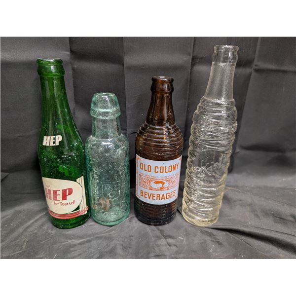 (4) Vintage Pop Bottles (Kist, Hep, Saints Brewery)