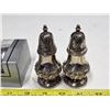 Image 2 : Silver plated lead salt and pepper shakers and silver plated napkin holders