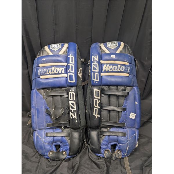 Pair of Vintage Goalie Pads (Leather straps, Heaton Pro)