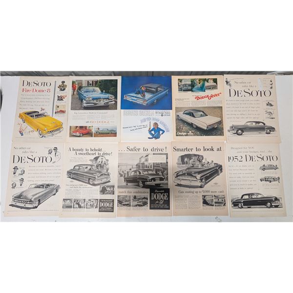 Lot of Vintage News Paper Adverts From The 20th Century (Dodge)