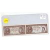 Image 1 : Two Vintage One-Cent  Banknotes issued by the  Government of Hongkong.