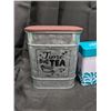Image 3 : Tea Storage Tins - 6 pieces