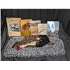 Image 1 : 4 Horse Books + Horse Wall Art/Rug Made by the Mennonites - 28x25 inch