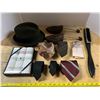 Image 2 : Mens Fedora, Ties, Hankies, Cloths Brush, Etc. 10 Items