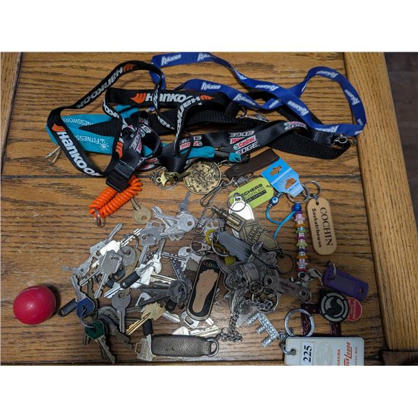 Lot of misc. keys and lanyards