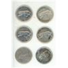 Image 1 : (5) 1967, (1) 1961 Silver 25 Cents.