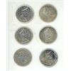 Image 2 : (5) 1967, (1) 1961 Silver 25 Cents.