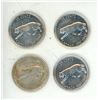 Image 1 : (4) 1967 Canada Silver 25 Cents.