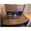 Image 1 : Desk with hutch and 3 drawers- 71" by 41" by 68"H