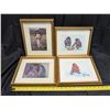 Image 2 : (4) 11"x9" Native Paintings Framed
