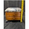 Image 2 : 10"x10"x12" Rolling Storage Stool w/ (2) drawers and Cushion