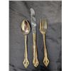 Image 4 : Vintage w/ Original Box, Gold Plated Stainless Steel 74pc Tableware (new in Box Possibly)
