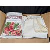 Image 1 : Box full of Various table Cloths and etc.