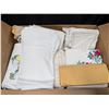 Image 2 : Box full of Various table Cloths and etc.