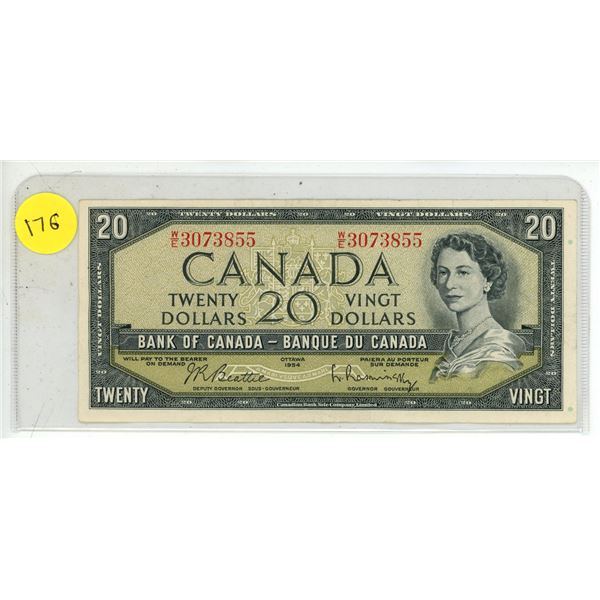 1954 Bank of Canada Twenty Dollar.