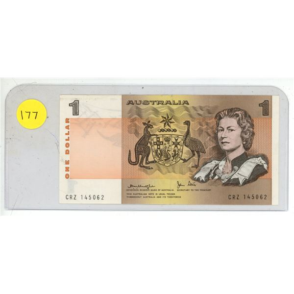Australia One Dollar Banknote.
