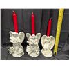 Image 2 : (3) Party Lite Angel Candle Sticks Small Chip on One Hand