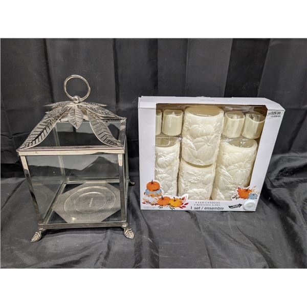 1 Party Lite Candle Holder (8) LED Candles (NEW IN BOX)