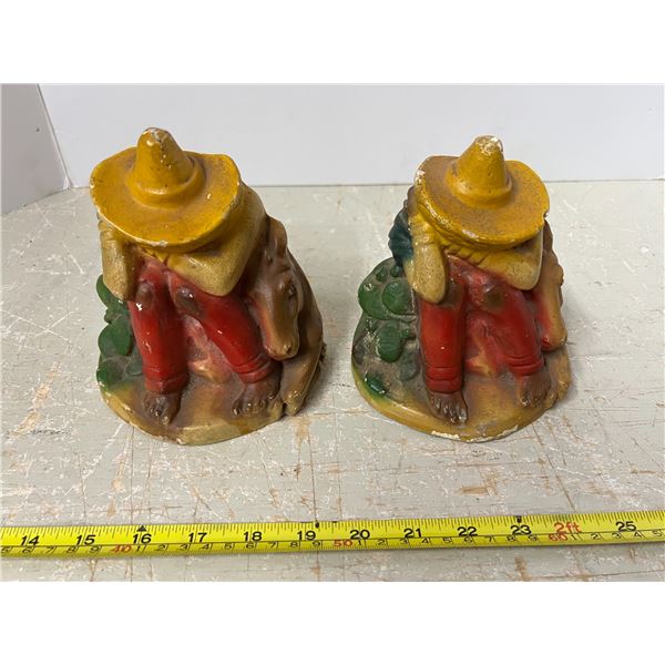 Mexican Cowboy with Horse Bookends