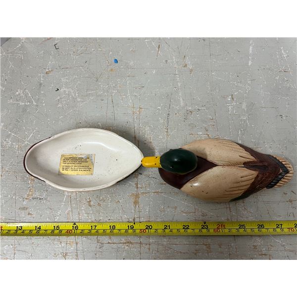 Mallard Duck Trinket Storage Container 8" Long