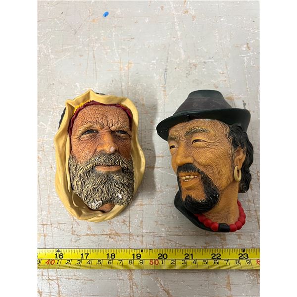(2) Bosson Heads Tibetan, "Syrian" Arab Sheik (some chips)