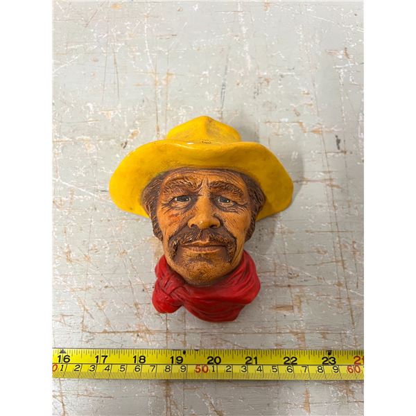 (1) Chalkwere Wall Hanging "Raw Hide" Cowboy