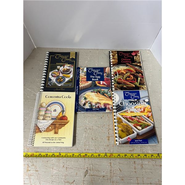 (4) Cook Books Company Coming (1) Concentra Cook Book
