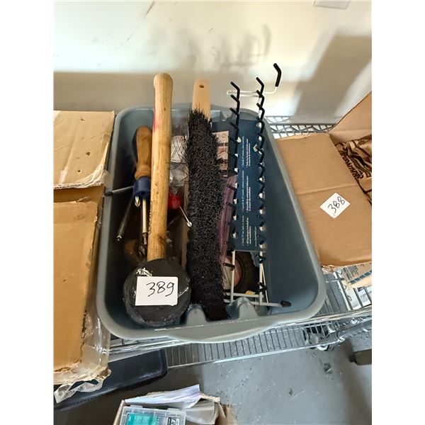 Plastic Tub of items