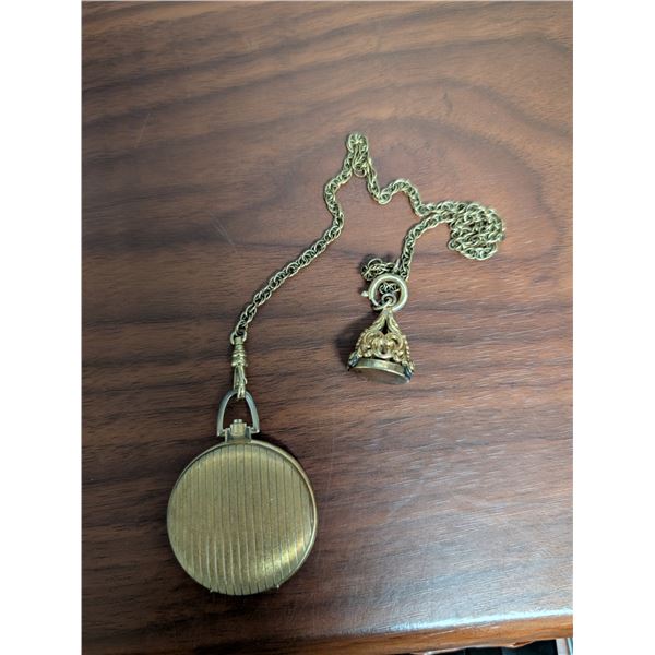 Eagle Star Geneve 17' Jewels Incablioc Swiss Made Pocket watch w/ Chain and End Charm