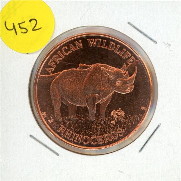 One A.V.D.P Ounce Copper .999 Fine.