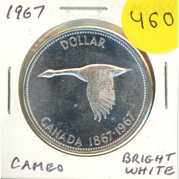 1967 Canada Silver One Dollar Coin.