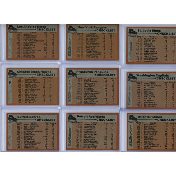 (10) Unmarked 1975-76 TOPPS Team Cards