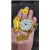 Image 2 : Fleet, Pocket Watch Works Keeps Time w/Fob Stern Pulls out