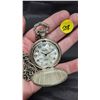 Image 2 : Suisse Pocket Watch Japan, Mov w/Fob  Red. Battery