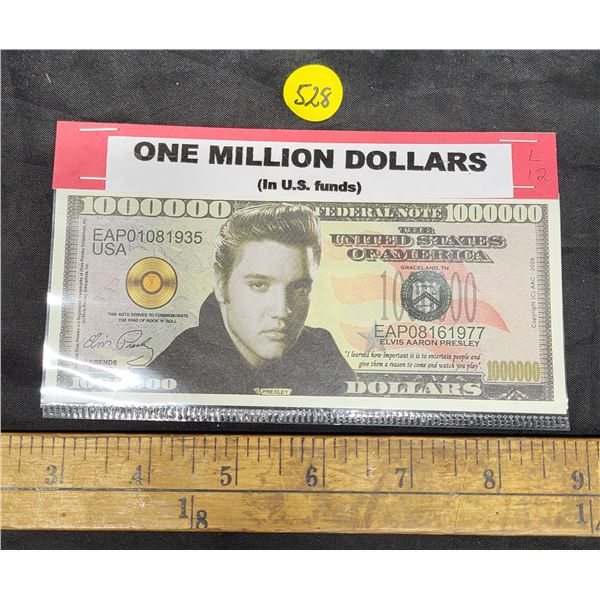 Elvis Presley USA 1 Million Dollar Bill