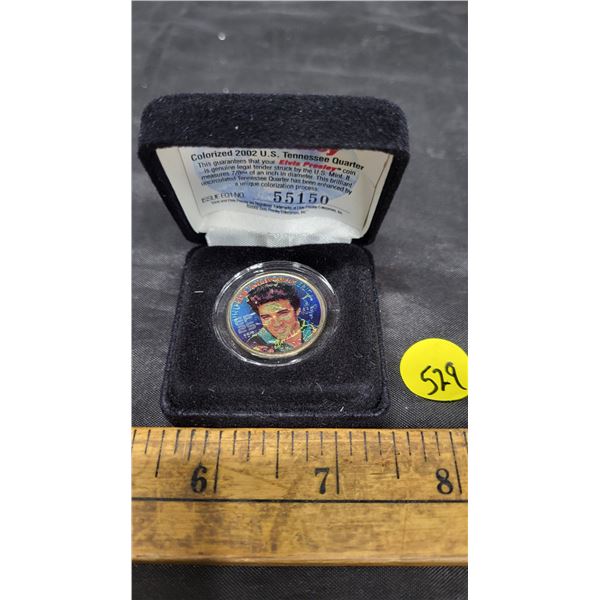 2002 USA Elvis Presley Colorized Tennessee Quarter