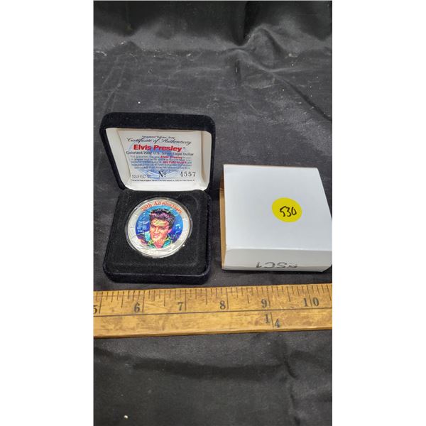 2002 USA.999 Silver, 1oz Dollar Elvis 25th Anniversary